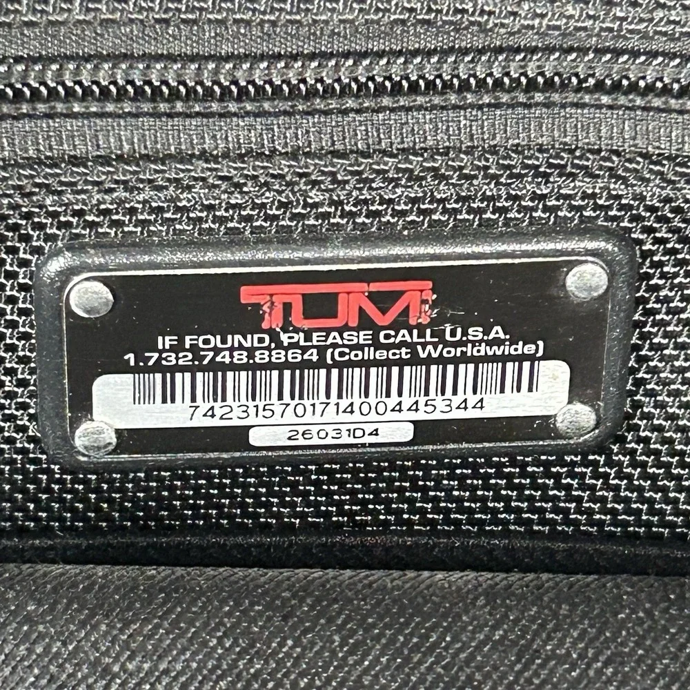 TUMI Alpha Expandable Organizer Brief Black FXT Ballistic Nylon 26031D4